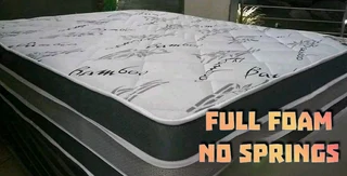 Foam mattress and base. No springs.