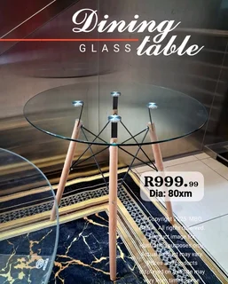 New glass table