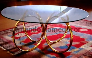 New glass coffee table 1m round