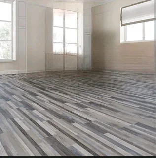 New grey wood look PVC floor tiles