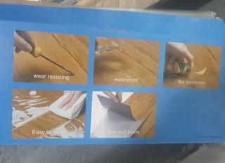 New grey wood look PVC floor tiles