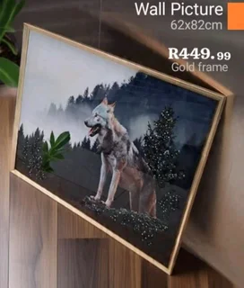 Wolf on mountaintop wall art