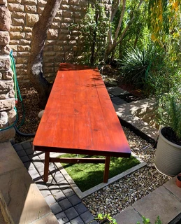 Table - trestle wooden table