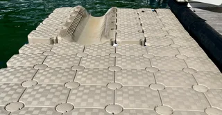 Dock - floating dock with boat slide