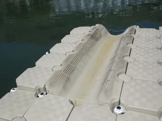 Dock - floating dock with boat slide