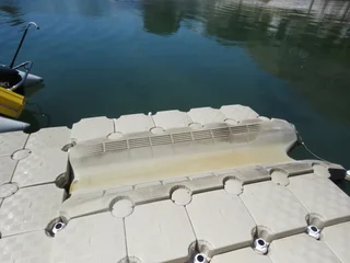 Dock - floating dock with boat slide