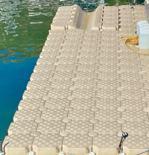 Floating dock system - boat/ jet-ski slide