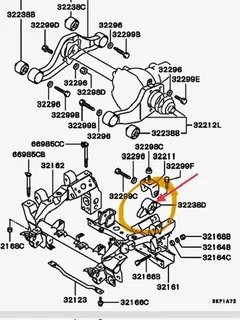Pajero 3 front diff support bush