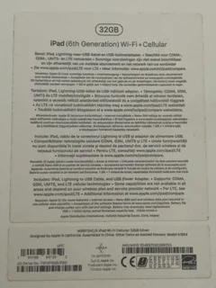 iPad 6th generation WiFi and cellular
