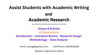 Assist with Writing, Assignments, Academic Studies and create CV&#39;s