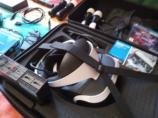Playstation 4 VR setup complete x2. Awesome family fun, great deal!!!