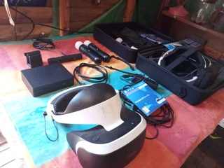 Playstation 4 VR setup complete x2. Awesome family fun, great deal!!!