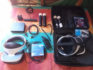 Playstation 4 VR setup complete x2. Awesome family fun, great deal!!!