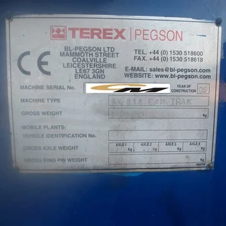 2005 TEREX PEGSON JAW CRUSHER