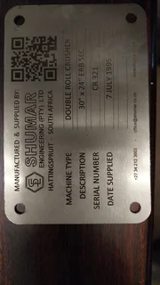 1995 Shumar Double Coal Roller Crusher