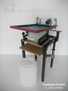 Manual Container Printer 5 litre, 10 litre, 20 &amp; 25 litre Plastic Silk Screen Printing Equipment
