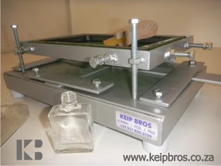 Flat Perfume Bottle Screen Printer Kit with Inks Training Logo Artwork Inspired by names Silkscreen