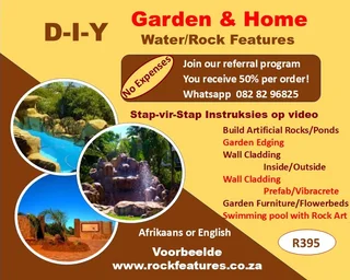 Excellent Part-Time Income. Join our referral program now. DIY Garden and Home Rock/Water Features..