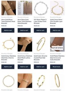 Beautiful Affordable Non Tarnish Waterproof Jewellery  for Men and Women