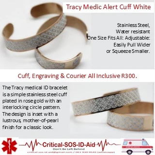 Medical ID Cuff Bangle -R300 Includes the Bangle, Courier &amp; Engraving