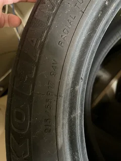 Subaru 215/55R17 Tyres – 2 Good + 2 Drift Tyres – Bargain