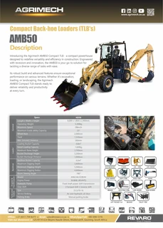 Agrimech HD50 5 ton midrange atriculated backhoe loader The work horse affordable with a big heart