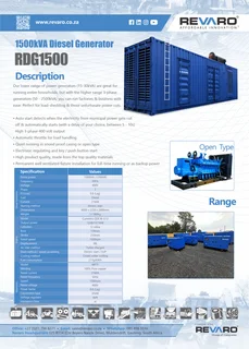 Generators range from 30 to 1000kva