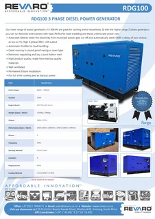 Generators range from 30 to 1000kva