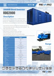 Generators range from 30 to 1000kva