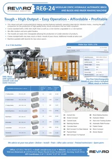 Revaro RE static hydraulic brick making machines