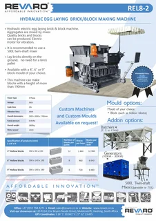 Egg layers by Revaro to produce blocks bricks and pavers