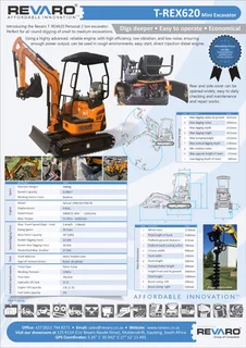 Mini Excavator T-Rex  High performance range   by Revaro
