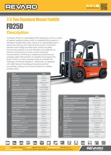 Revaro FD2.5 latest forklift Best value Relaible