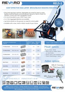 Brick making Egg layers We offer the widest high quality range and changeable moulds