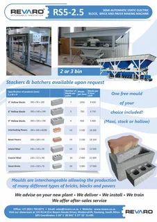 Brick and Block making machines static manual and semi automatic