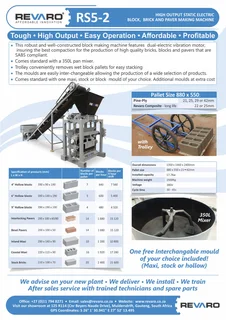 Revaro Static Electric Brick and Block making machines