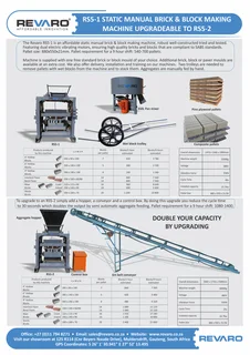 Revaro Static Electric Brick and Block making machines