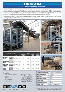 Revaro Static Electric Brick and Block making machines