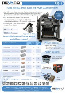 Brand new Block making machine Static state of the art RS5-1