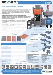 Roof tile machine to produce concrete roof tiles or coloured iron