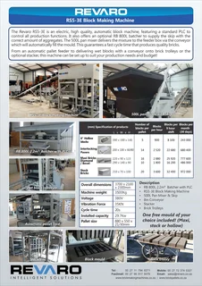 Brick making machines REVARO RS static The most affordable static machine for smaller outputs