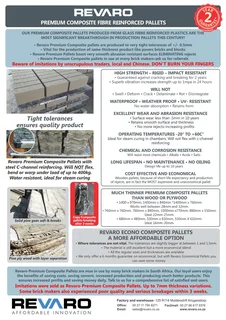 Revaro Premium and Ultra And Fiberglass are the best production pallets With u-channel ZERO flex