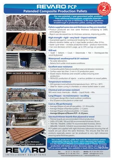 Revaro Premium and Ultra And Fiberglass are the best production pallets With u-channel ZERO flex