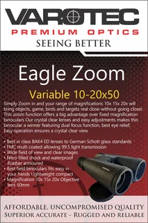 Binoculars Varotec Sports Optics Zoom Variable 10-20x50