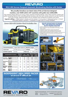 Brick Making machine Revaro RE12-48 This high output state of the art machine is affordable