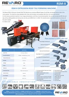 Roof Tile making machine by Revaro