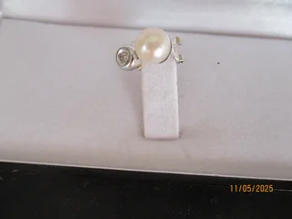 Diamond and Pearl Earrings