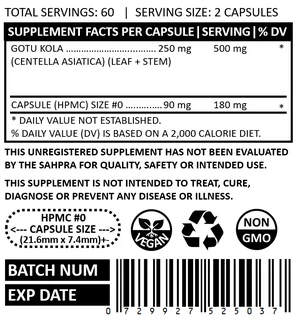 BRAHMI (GOTU KOLA) CAPSULES