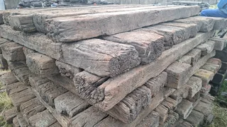 wooden railway sleepers