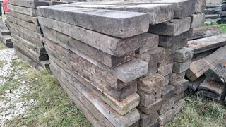 wooden railway sleepers